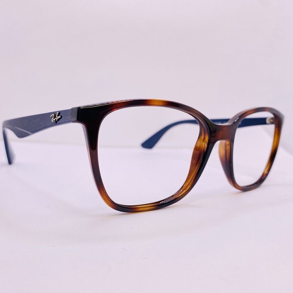 Ray-Ban Eyeglasses Frames RB 7066 5585 52-17-145 Navy Blue Tortoise Authentic
